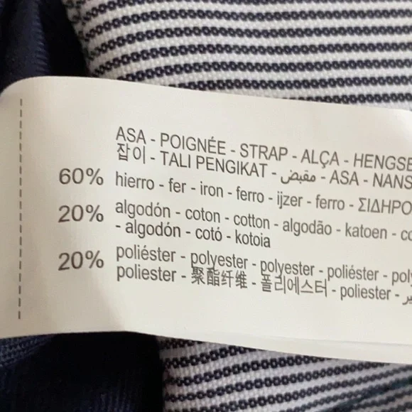 NWT. Zara Blue Pinstripe Quilted Shoulder Bag. - Picture 9 of 11